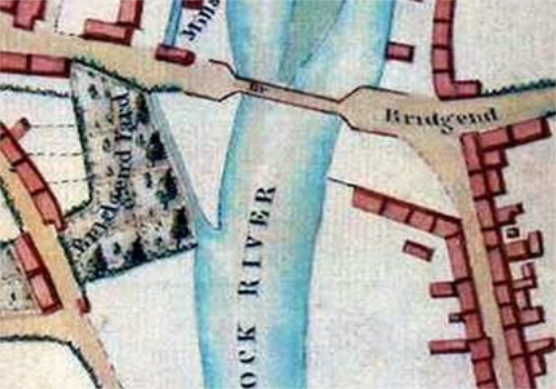 Map showing the bridge.