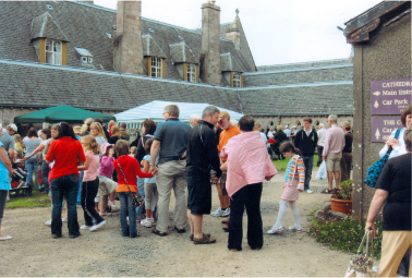 Garden party at the Cathedral.