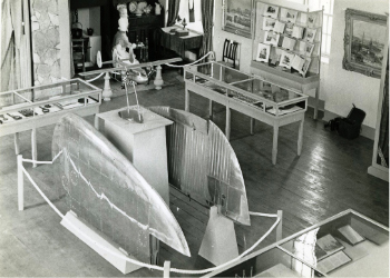 View of the main display gallery in the North Ayrshire Museum, 1960s.