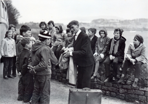 Acting with local children who were used as extras.