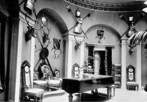 The entrance hall of Eglinton Castle.