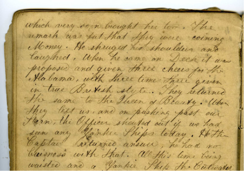 The first page of Goldie's Memoir that details his Papua New Guinea adventures.