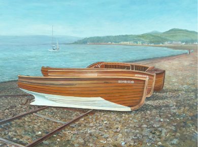 Largs Shore by Peter Fairweather in the collection of North Ayrshire Heritage Centre.