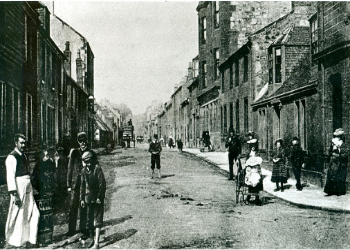 An Edwardian view of lower Raise Street where Janice lived.