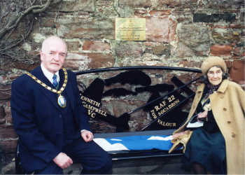 Dedication of the Kenneth Campbell Memorial Garden in 2000, with NAC convener Sam Taylor and Kenneth's sister-in-law.