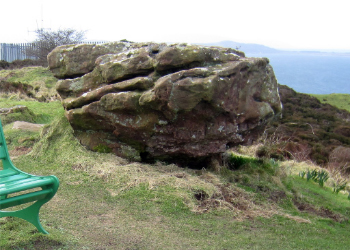 The Glead Stane at the top of the island.