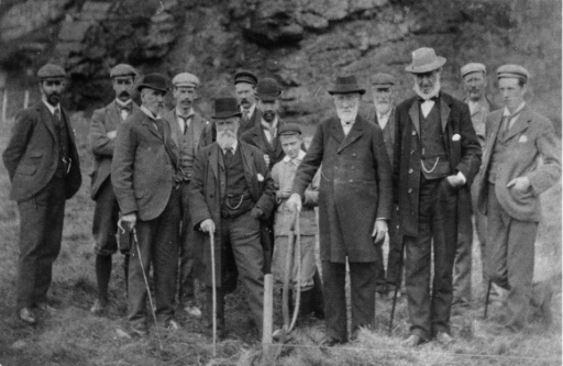 7th August 1896 Dr David Robertson cutting the first turf of the construction of the Marine Station.