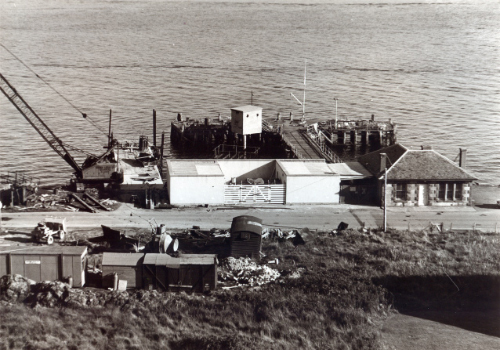 Keppel Pier being replaced in 1984.