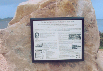 The Scotia plaque in-situ at the Marine Station.