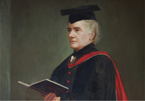Oil portrait of Margaret Dunlop Gibson. Image reproduced with the permission of Westminster College, Cambridge.