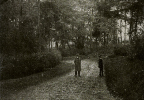 Craigengour Wood at the top of Ferry Road where the standing stone can be found.