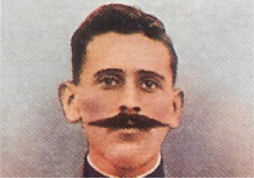 Cigarette card image of Ross Tollerton.
