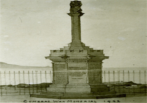 Sketch design of the War Memorial.